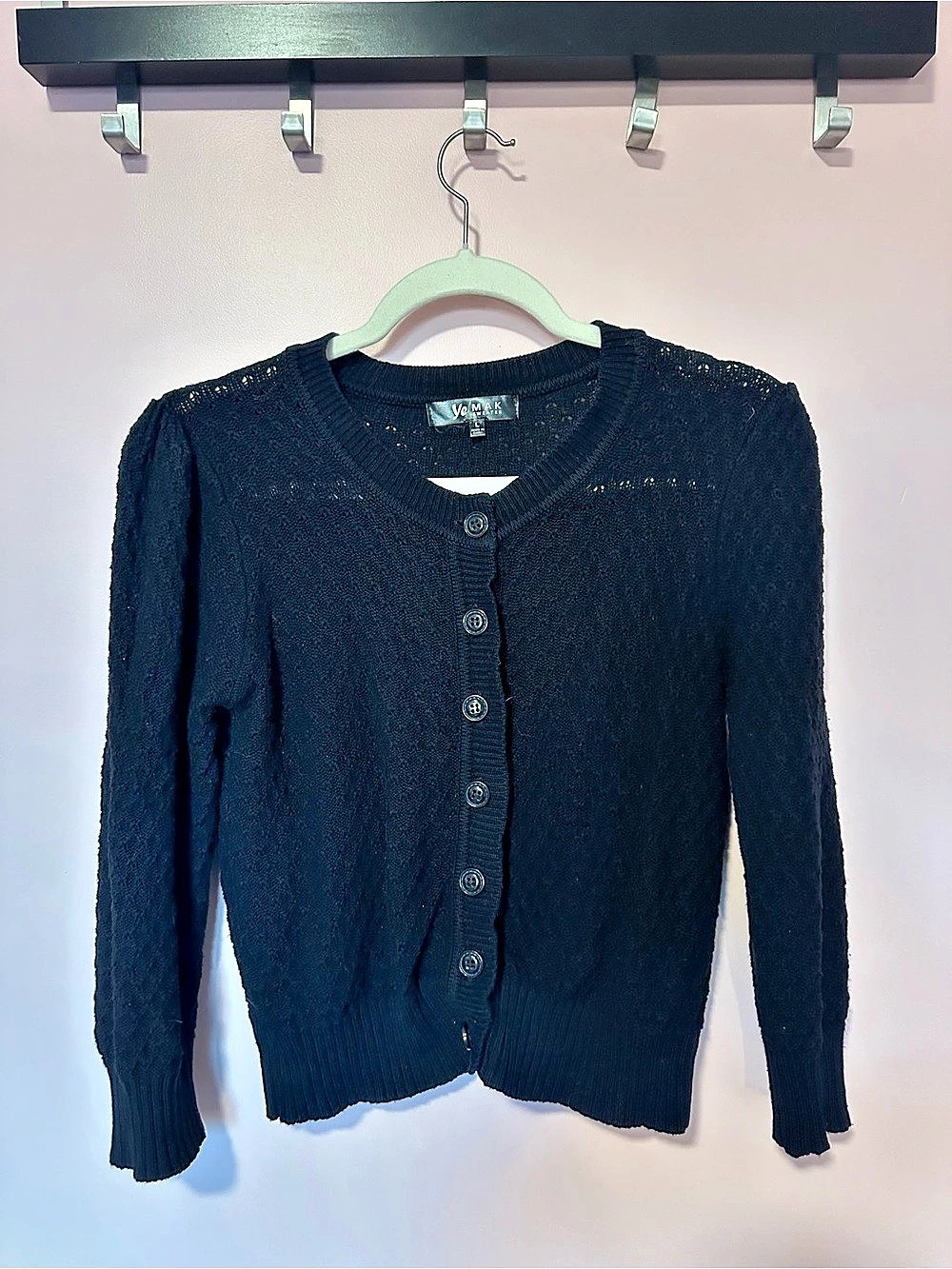 Ye Mak Black Cardigan Size Large